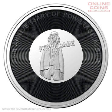 2023 20c CuNi Coloured Uncirculated Carded Coin - AC/DC 45th anniversary - Powerage