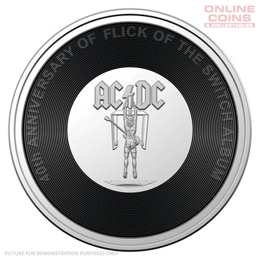2023 20c CuNi Coloured Uncirculated Carded Coin - AC/DC 45th anniversary - Flick of the Switch