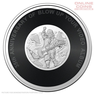 2023 20c CuNi Coloured Uncirculated Carded Coin - AC/DC 45th anniversary - Blow Up Your Video
