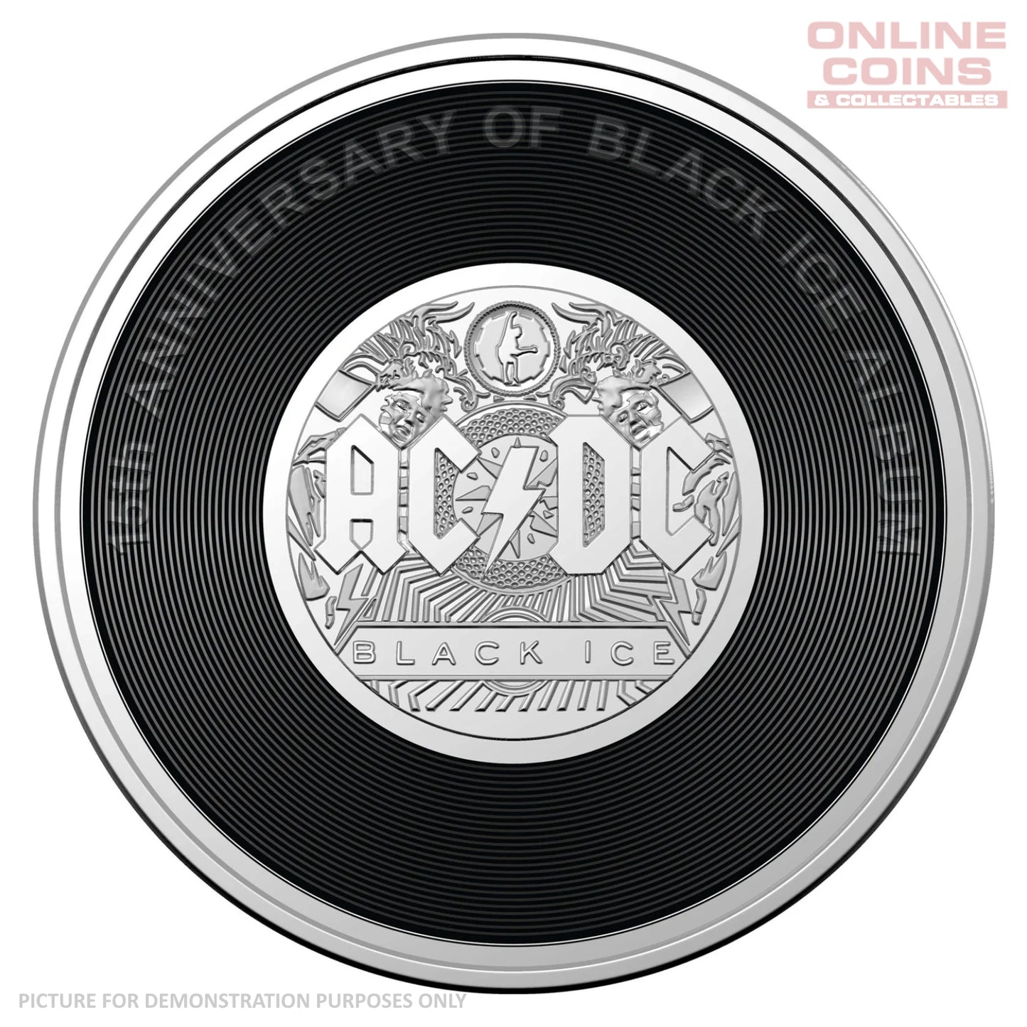 2023 RAM 20c Coloured Uncirculated Coin - AC/DC 45th Anniversary - BLACK ICE