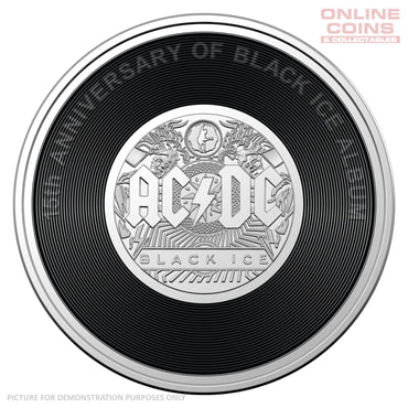2023 20c CuNi Coloured Uncirculated Carded Coin - AC/DC 45th anniversary - Black Ice