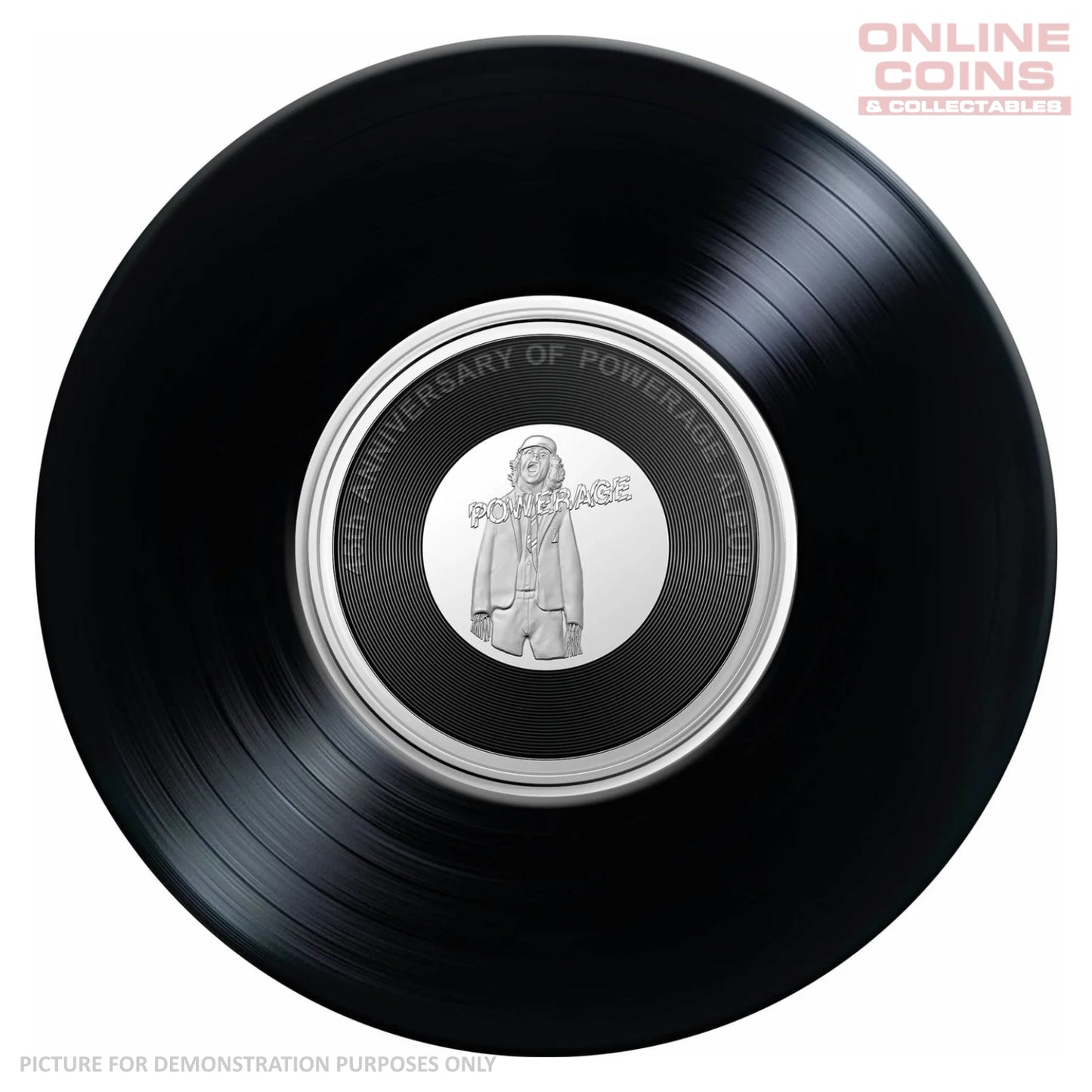 2023 20c CuNi Coloured Uncirculated Carded Coin - AC/DC 45th anniversary - Powerage