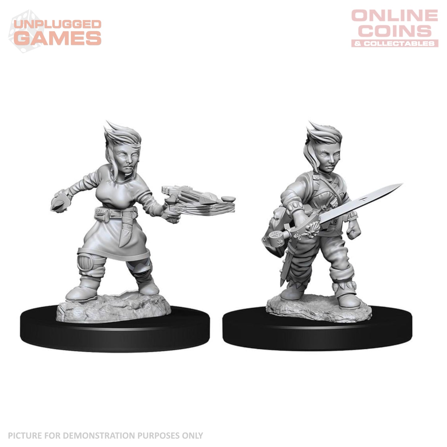 Pathfinder Deep Cuts Unpainted Miniatures - Female Halfling Rogue