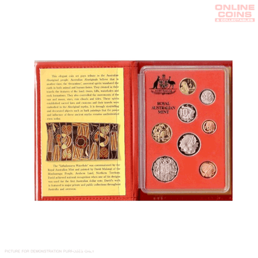 1990 Royal Australian Mint Eight Coin PROOF Year Set - Aboriginal Motif