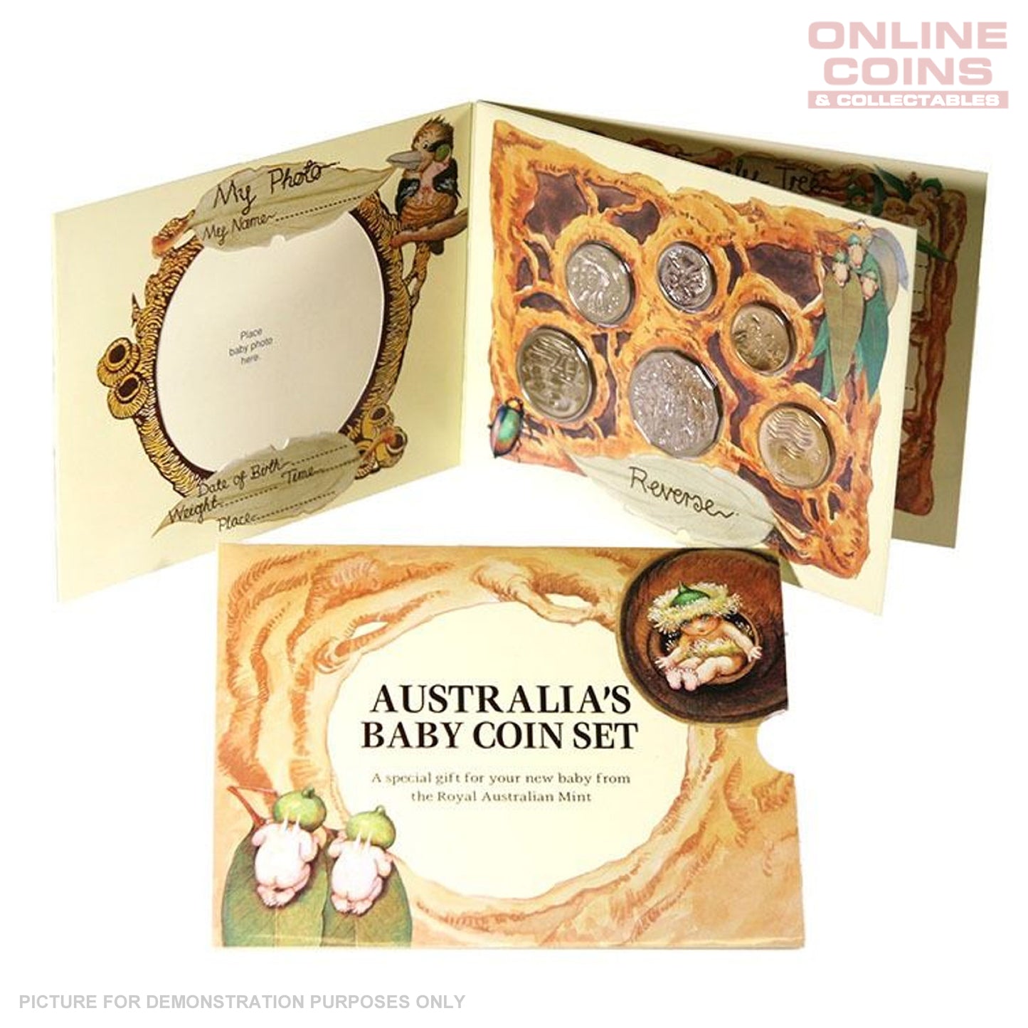 1993 Royal Australian Mint Uncirculated Baby Coin Set - Gumnut Baby