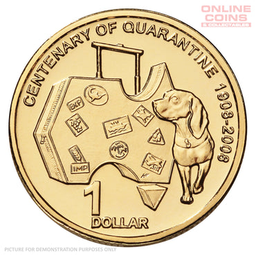 2008 $1 AlBr Uncirculated Carded Coin - Centenary of Australian Quarantine