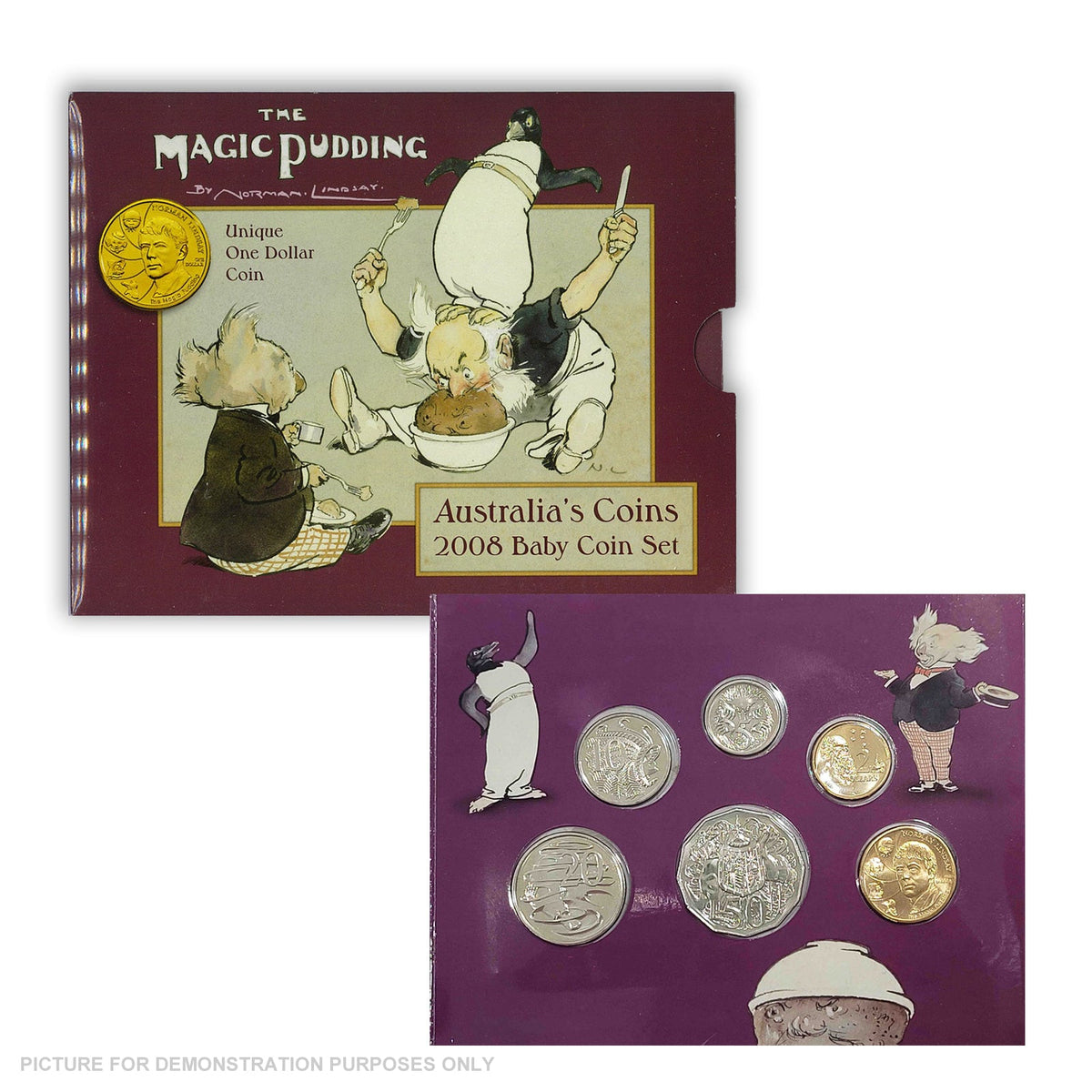 2008 Royal Australian Mint Uncirculated Baby Coin Set - Magic Pudding
