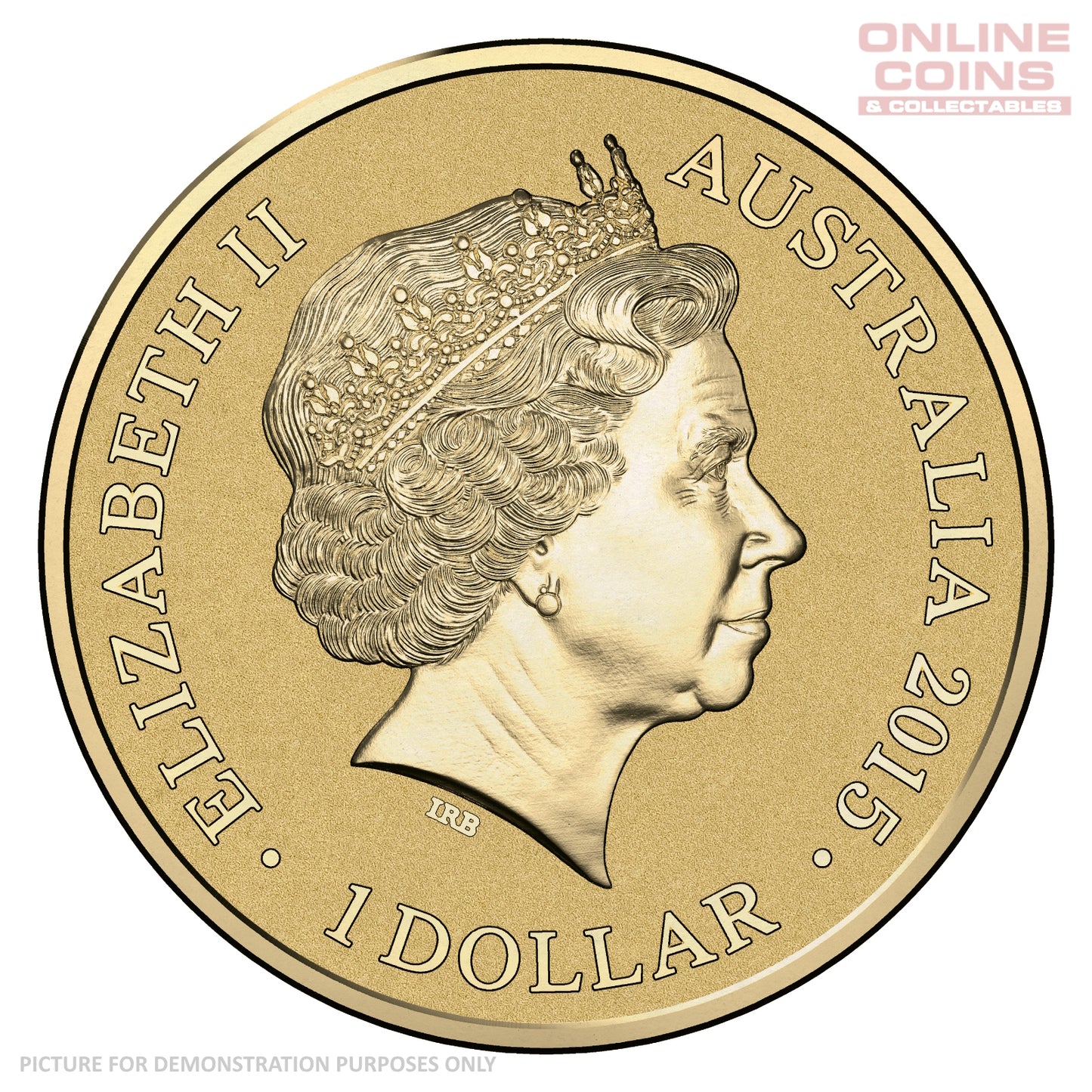 2015 $1 Coloured Frosted Uncirculated Carded Coin - Horrie The Dog