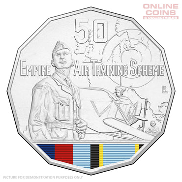 2015 50c Uncirculated Carded Coin - Australia At War Empire Air Training Scheme