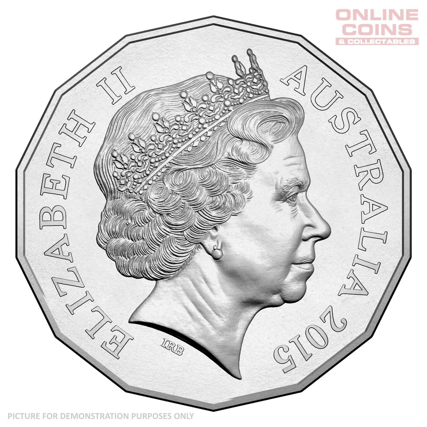 2015 50c Tetra-Decagon Uncirculated Carded Coin - Year of the Goat