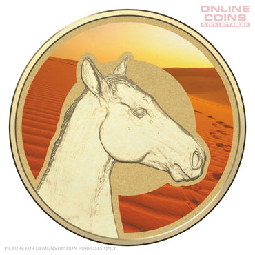 2015 $1 Coloured Frosted Uncirculated Carded Coin - Sandy the Horse