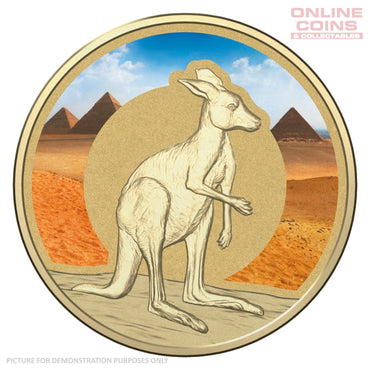 2015 $1 Coloured Frosted Uncirculated Carded Coin - Shake the Kangaroo
