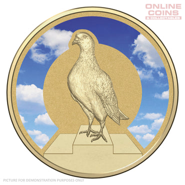 2015 $1 Coloured Frosted Uncirculated Carded Coin - Pigeon