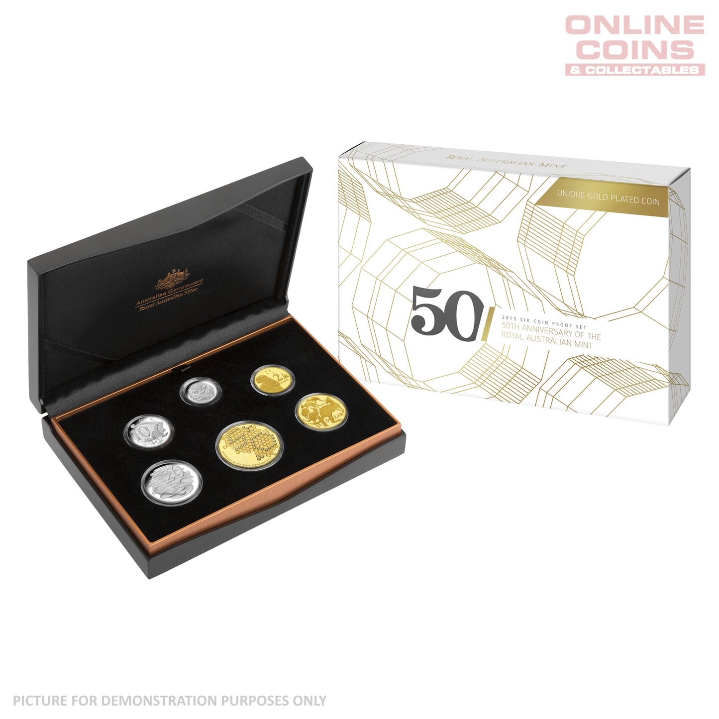 2015 Royal Australian Mint Six Coin PROOF Year Set - 50th Year of the Royal Australian Mint