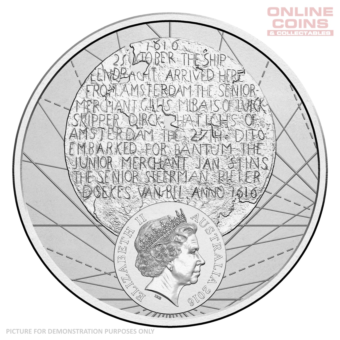 2016 20c Uncirculated Carded Coin - DIRK HARTOG'S LANDFALL