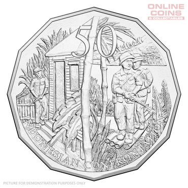 2016 50c Uncirculated Carded Coin - Indonesian Confrontation