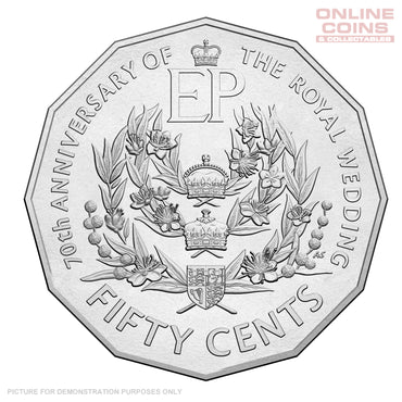 2017 50c Uncirculated Coin - 70th Wedding Anniversary of Queen Elizabeth & Prince Phillip