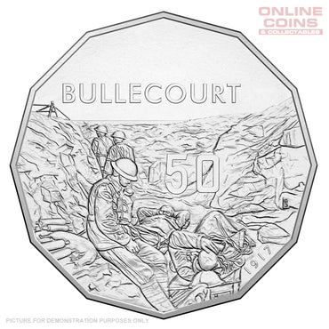 2017 50c Uncirculated Coin In Card - The Western Front Bullecourt