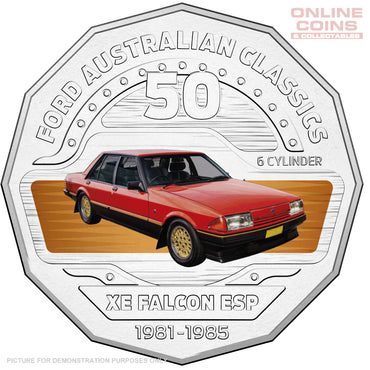 2017 Royal Australian Mint Ford Classics 50c Coin In Card - XE Falcon
