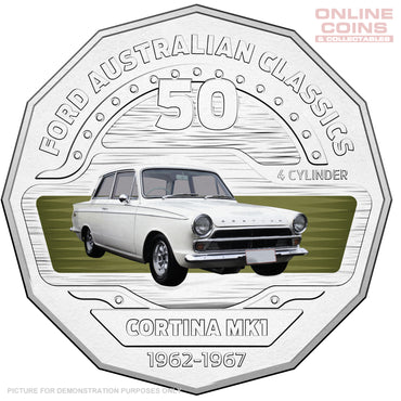 2017 Royal Australian Mint Ford Classics 50c Coin In Card - Cortina MK I