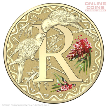 2017 $1 Coloured Alphabet Frosted Coin In Card - R For Rosella