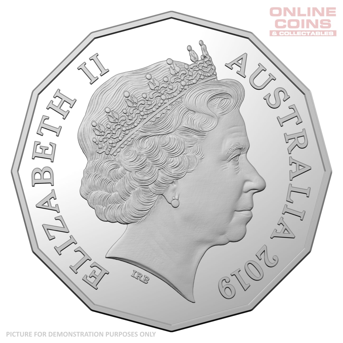 2019 50c CuNi Uncirculated Carded Coin - Christmas Orange