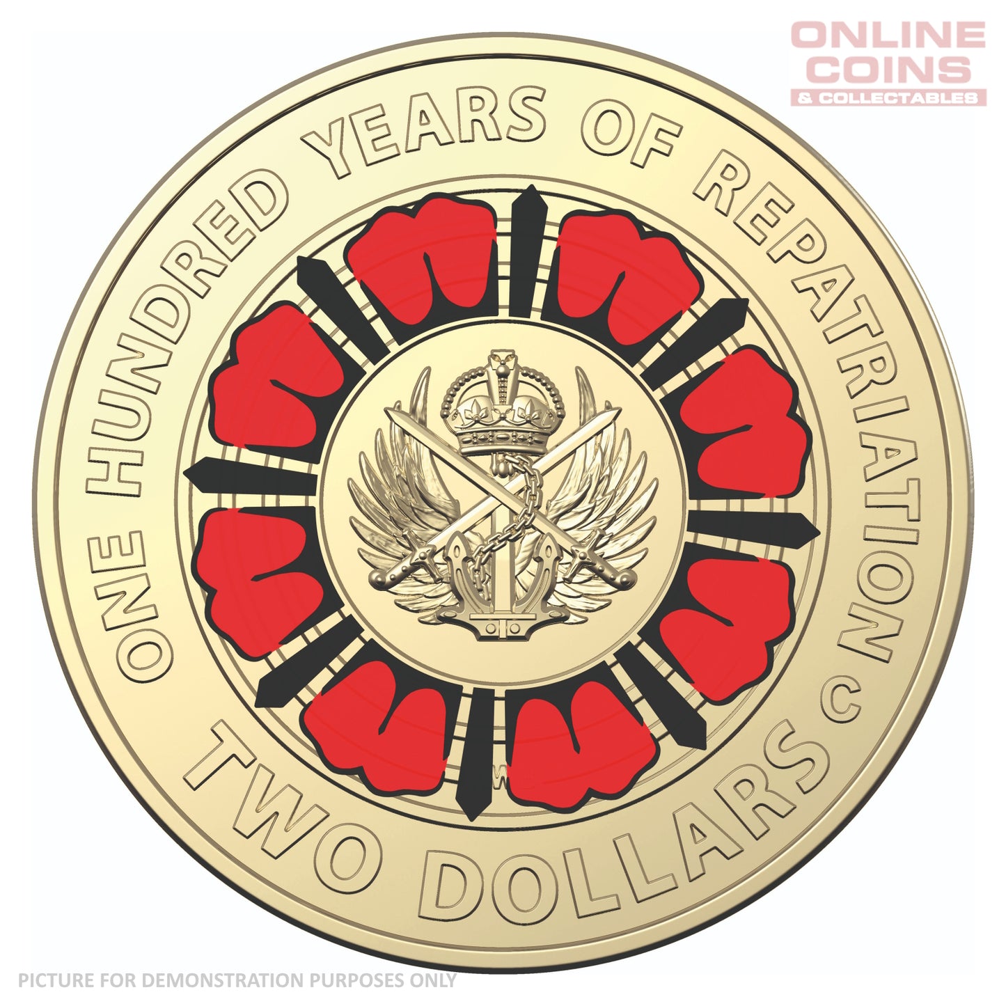2019 $2 AlBr 'C' Mintmark Coloured Uncirculated Carded Coin - Repatriation