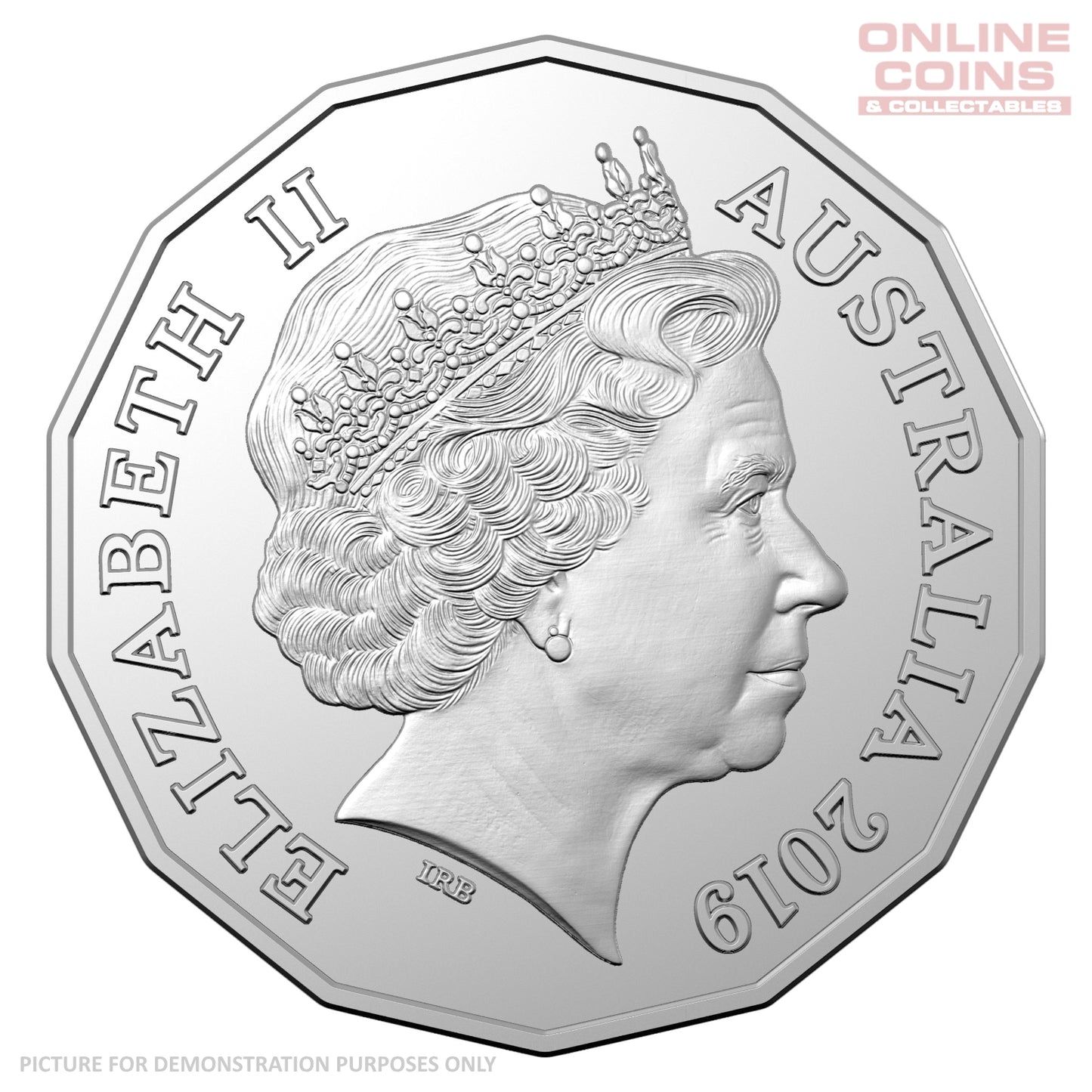 2019 50c CuNi Tetra-Decagon Uncirculated Carded Coin - Year of the Pig