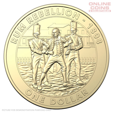 2019 $1 AlBr Uncirculated Carded Coin - Mutiny and Rebellion - The Rum Rebellion