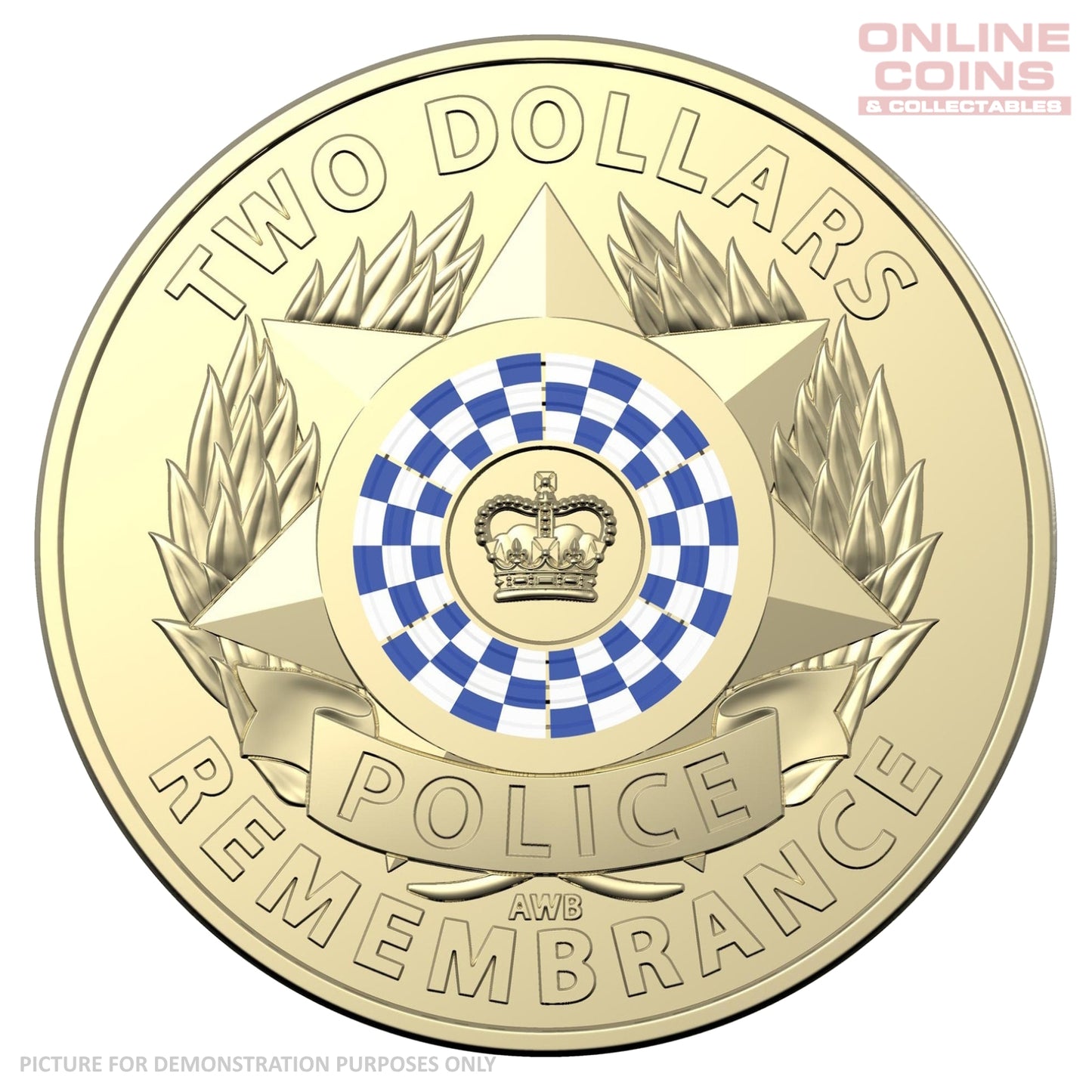 2019 RAM $2 Circulated Coloured Loose Coin - Police Remembrance