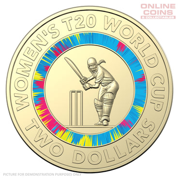 2020 $2 AlBr Coloured Uncirculated in Folder - ICC Women's T20 World Cup