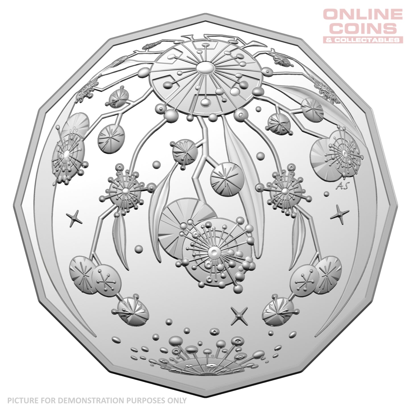 2020 50c CuNi Uncirculated Carded Coin - Christmas Decoration Yellow