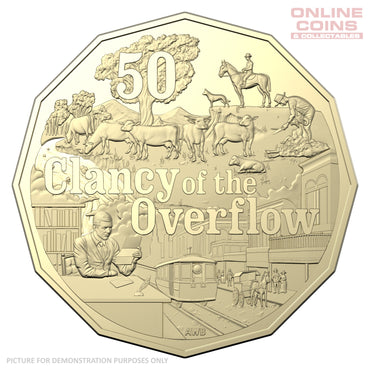 2020 50c AlBr Uncirculated Carded Coin - Banjo Paterson - Clancy of the Overflow
