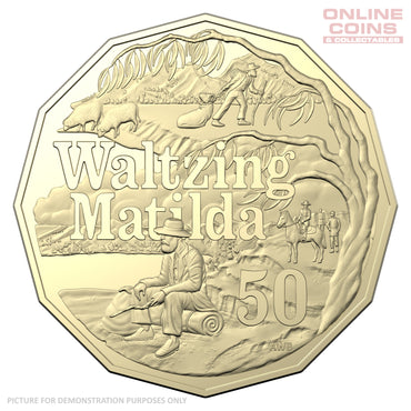 2020 50c AlBr Uncirculated Carded Coin - Banjo Paterson - Waltzing Matilda