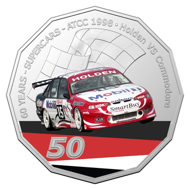 2020 50c CuNi Uncirculated Carded Coin - 60 Years of Supercar Champions Single Coins - Holden VS Commodore