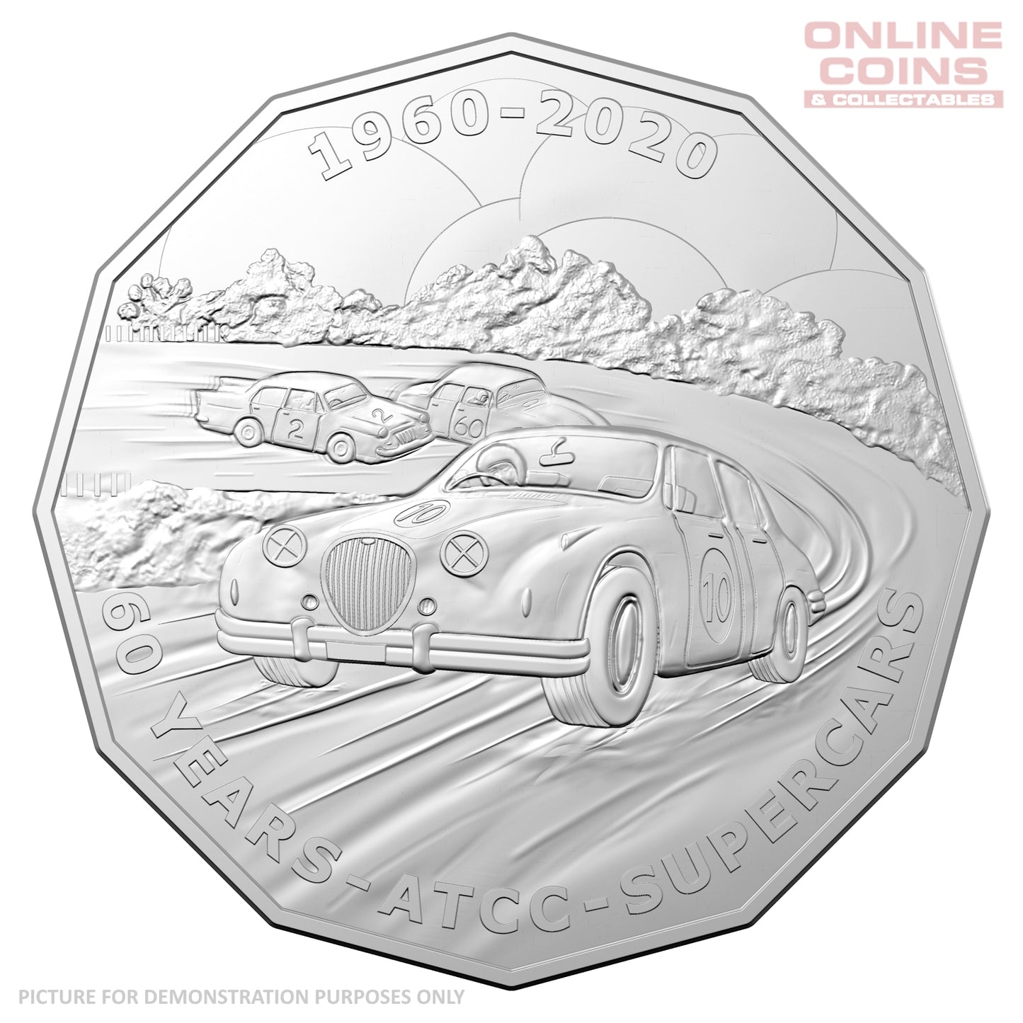 2020 50c CuNi Uncirculated Nine Coin Set in Tin - 60 Years of Supercar Champions
