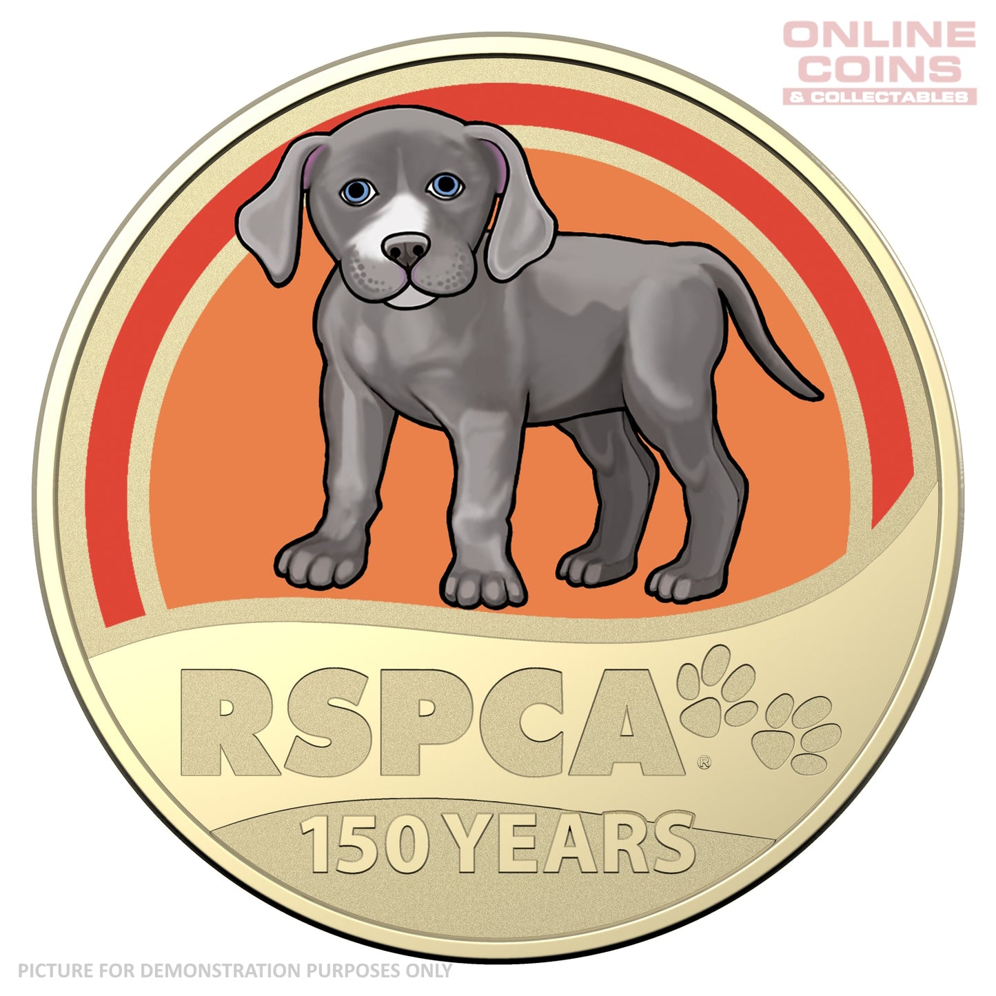 2021 $1 AIBr Coloured Uncirculated Carded Coin - RSPCA Dog