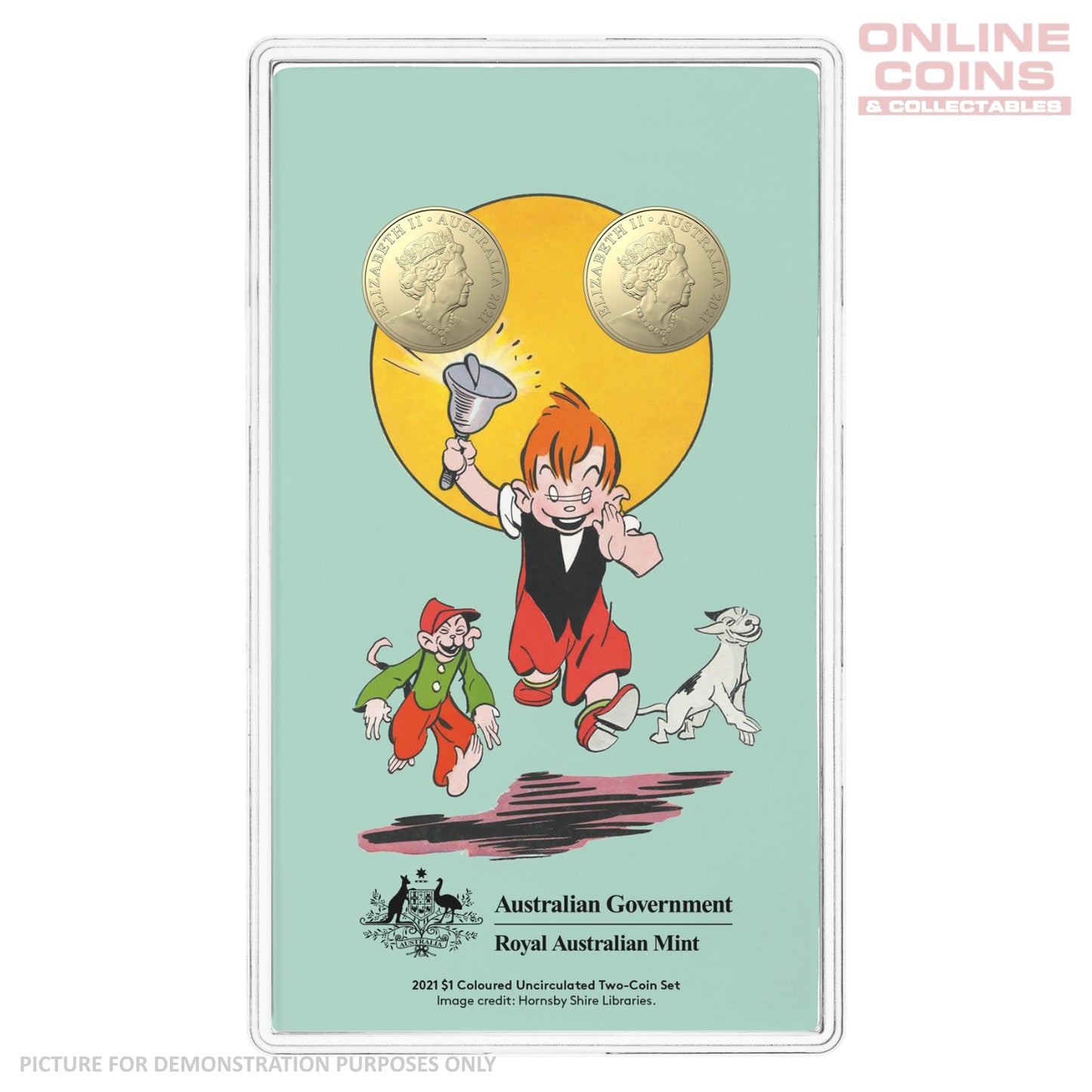 2021 $1 AlBr Coloured Uncirculated Two Coin Set - Centenary of Ginger Meggs