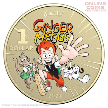 2021 $1 AlBr Coloured Uncirculated Two Coin Set - Centenary of Ginger Meggs