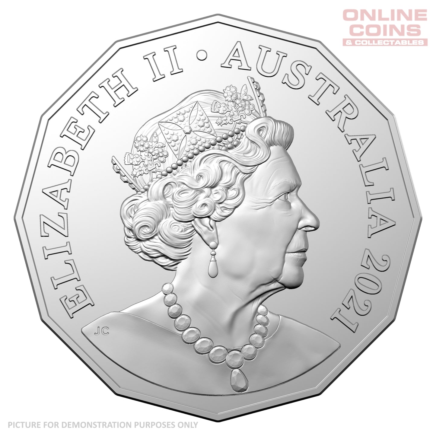 2021 50c CuNi Uncirculated Carded Coin - Christmas Decoration Yellow