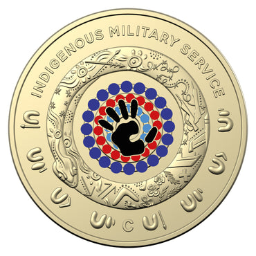 2021 $2 AlBr C Mintmark Coloured Uncirculated Carded Coin - Indigenous Service