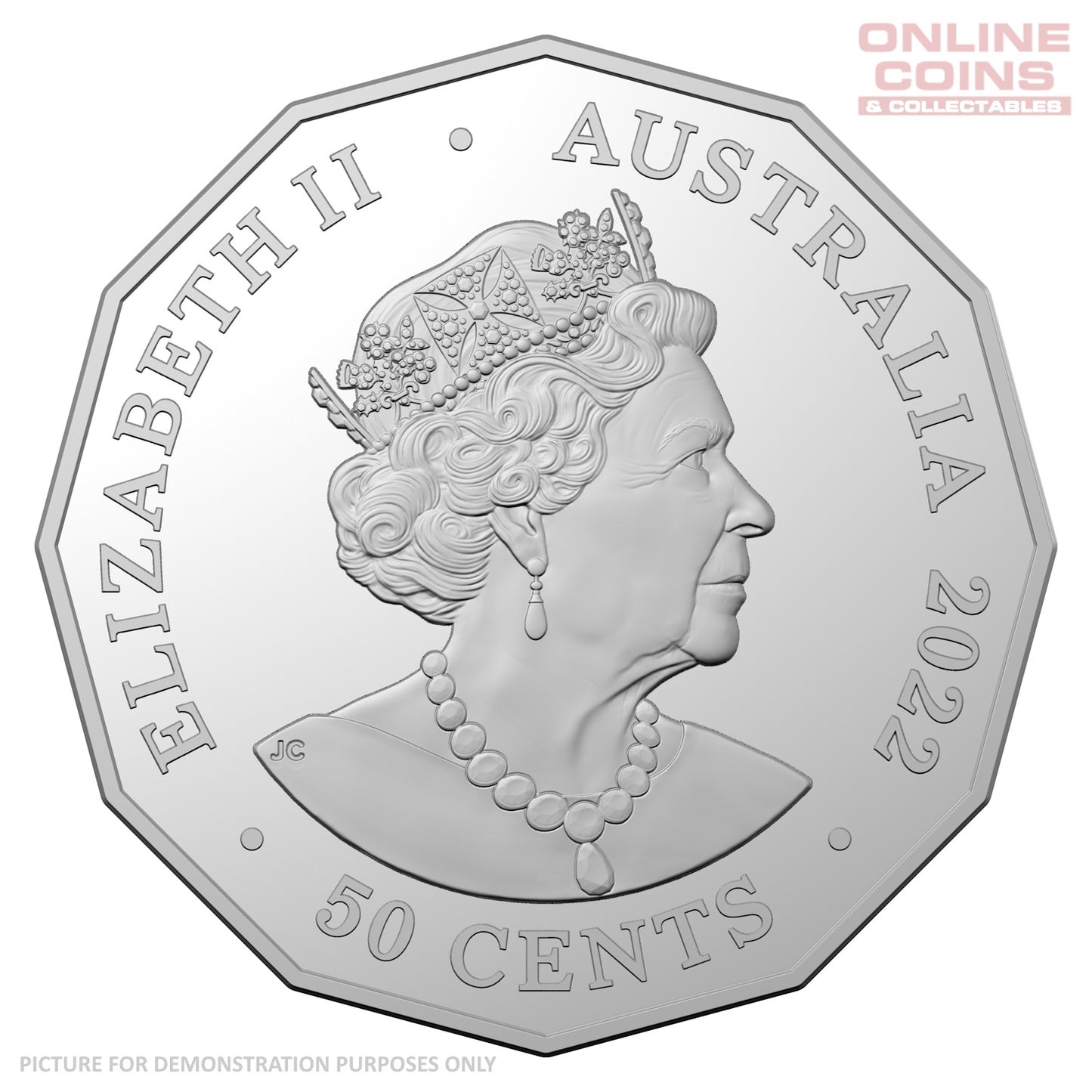2022 50c CuNi Uncirculated Carded Coin – Platinum Jubilee of HM Queen Elizabeth II