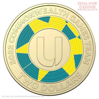 2022 RAM $2 Commonwealth Games Team Coloured Two Dollar Uncirculated "U" Loose Coin