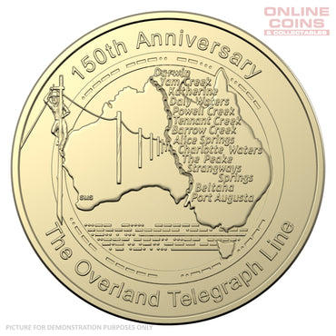2022 $1 AlBr Uncirculated Carded Coin - 150th anniversary of Australian Overland Telegraph Line