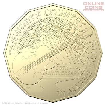 2022 50c AlBr Uncirculated Carded Coin - 50th Anniversary Of Tamworth Country Music Festival