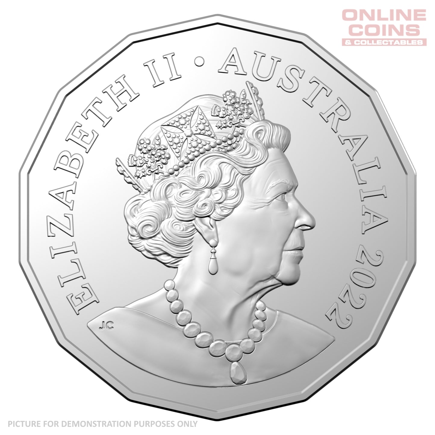 2022 50c CuNi Uncirculated Tetra-Decagon Carded Coin - Year of the Tiger