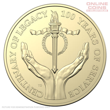 2023 $1 AlBr Uncirculated Carded Coin - Centenary of Legacy Packaging