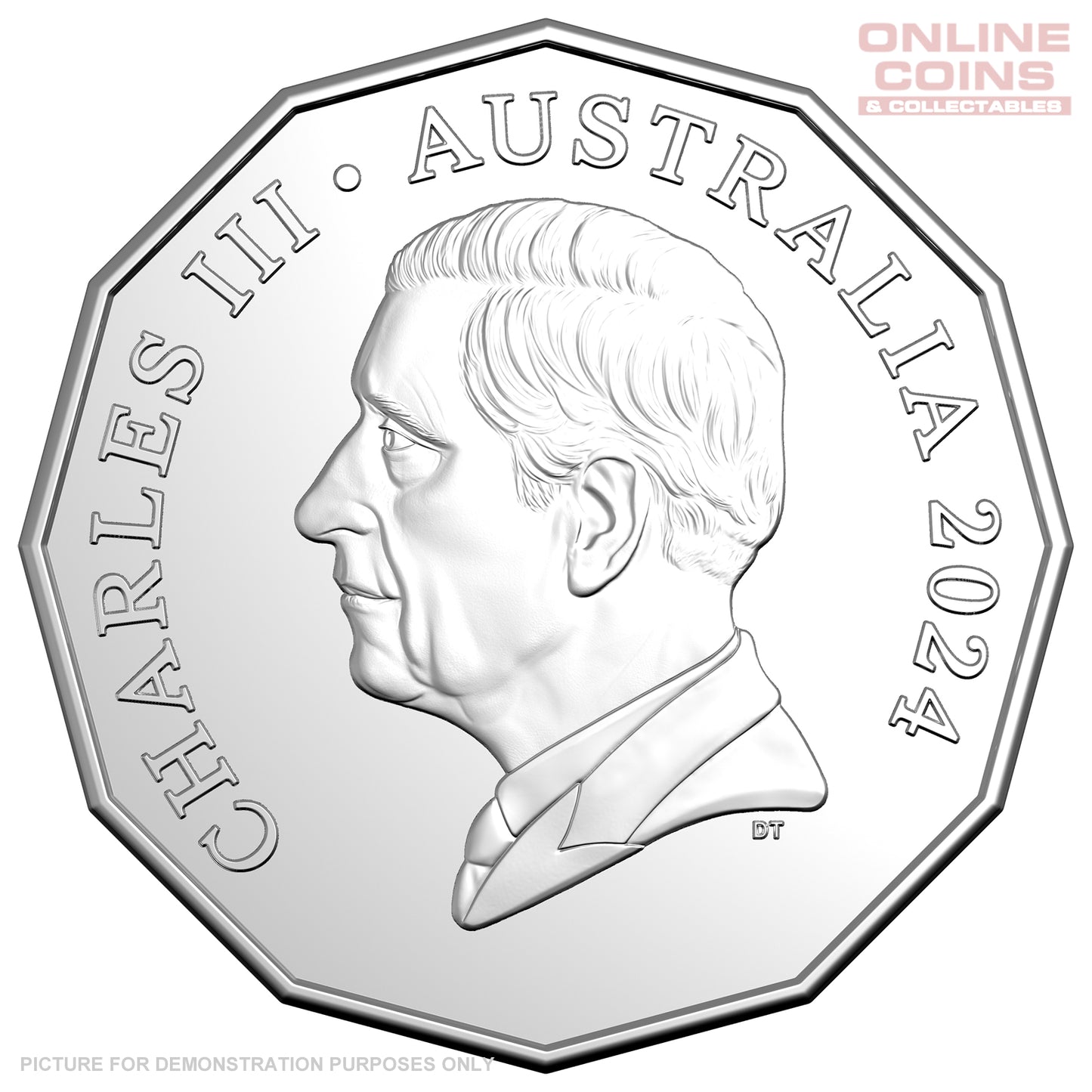 2024 Royal Australian Mint King Charles III Obverse - Uncirculated LOOSE 50c Coin From RAM Set
