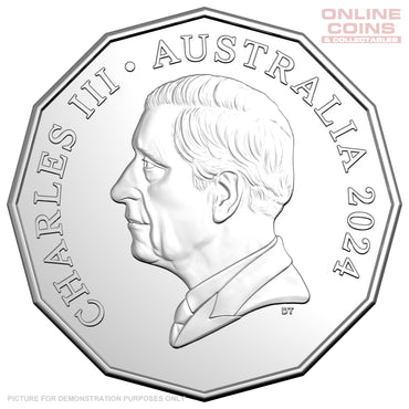 2024 Royal Australian Mint King Charles III Obverse - Uncirculated LOOSE 50c Coin From RAM Set