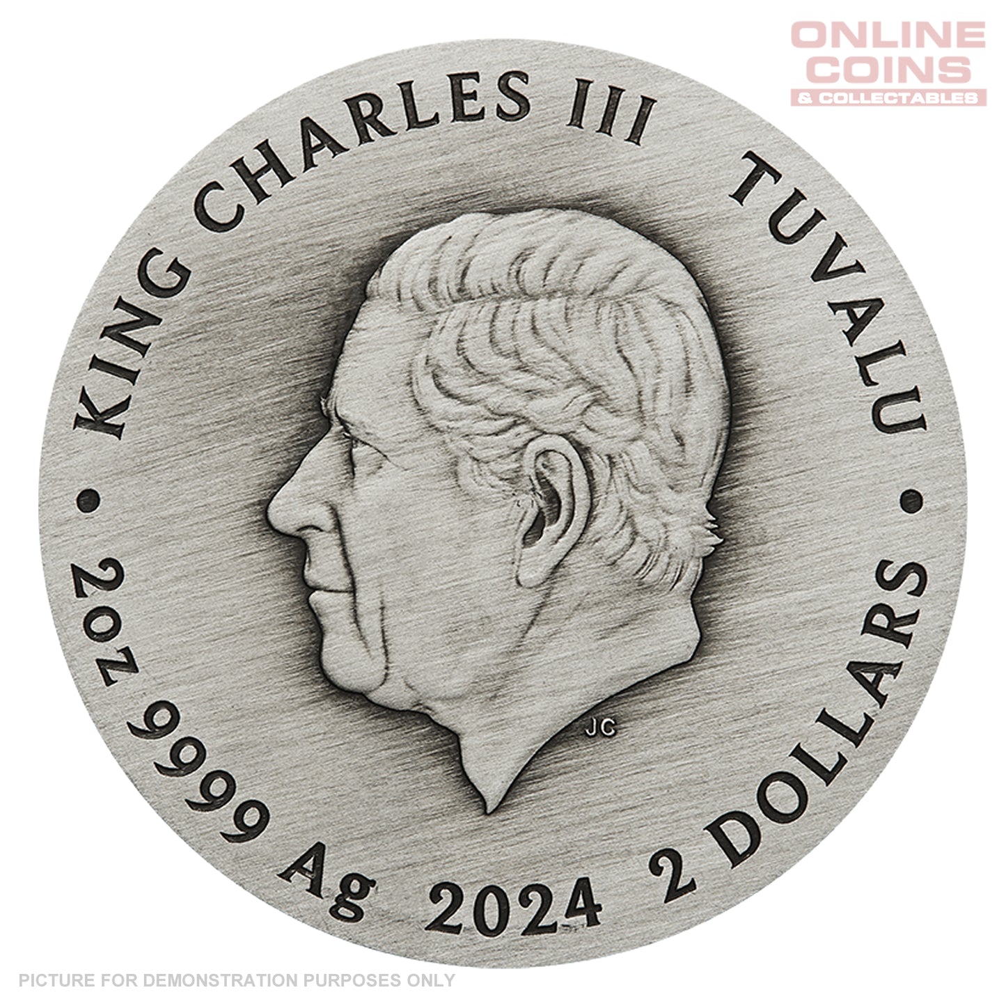 2024 Perth Mint 2oz Silver Antiqued Coloured Coin - Frida Kahlo